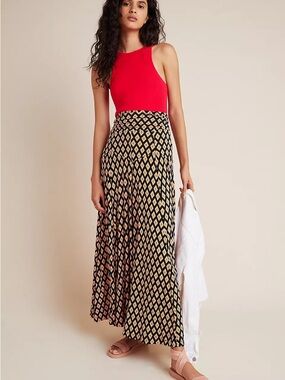 Anthropologie Maeve Abstract Maxi Skirt sz XS